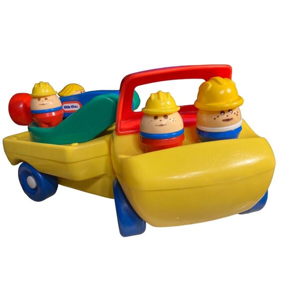 Little Tikes Cherry Picker Lift Truck with  Construction Workers Toddle Tots Vin - Picture 3 of 11